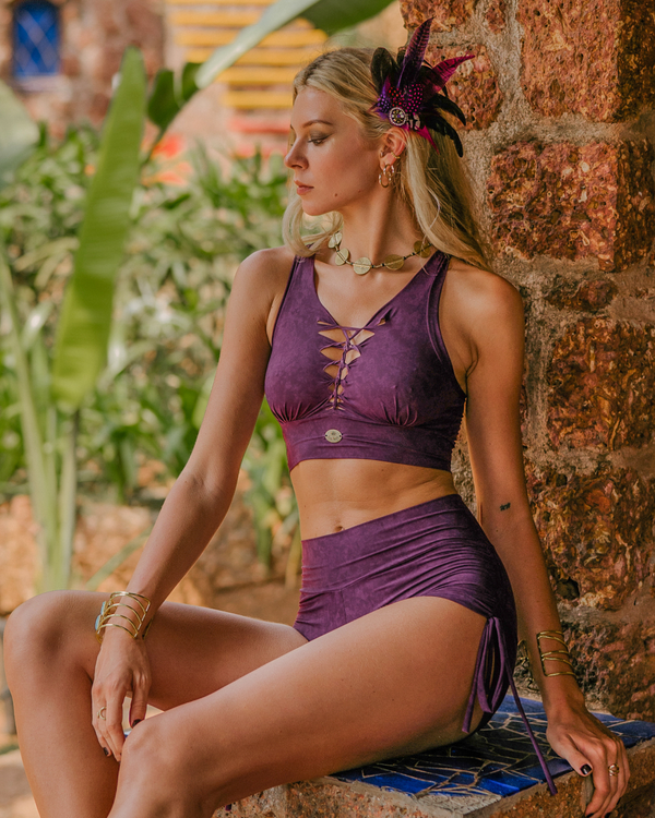 Yoga Tank Top in Shabby Purple, Sexy Yoga Clothes