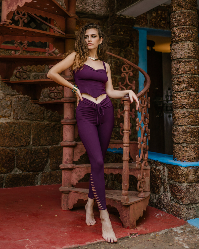 "NILAYA" Yoga Leggings For Women In Purple