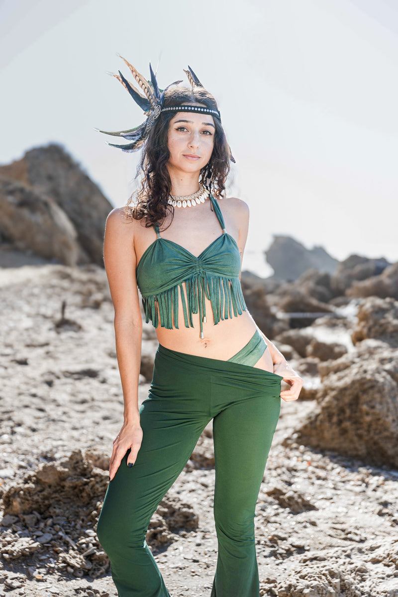 Flare Yoga Pants For Women In Green