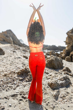 Flare Yoga Pants For Women In Shabby Orange