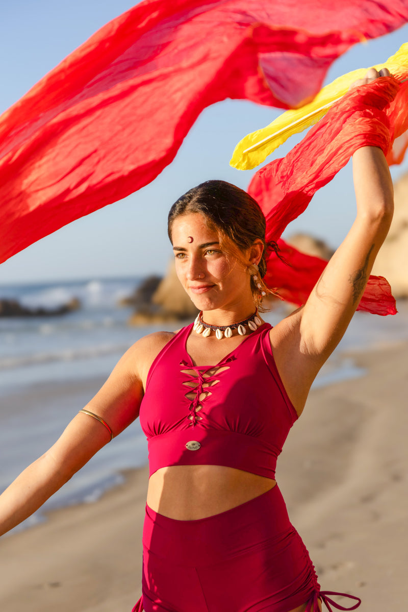 Yoga Tank Top in Pink, Sexy Yoga Clothes