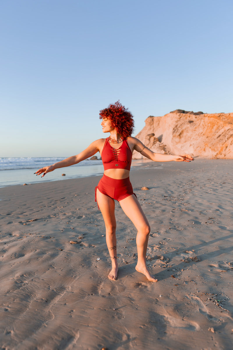 Yoga Tank Top in Red, Sexy Yoga Clothes