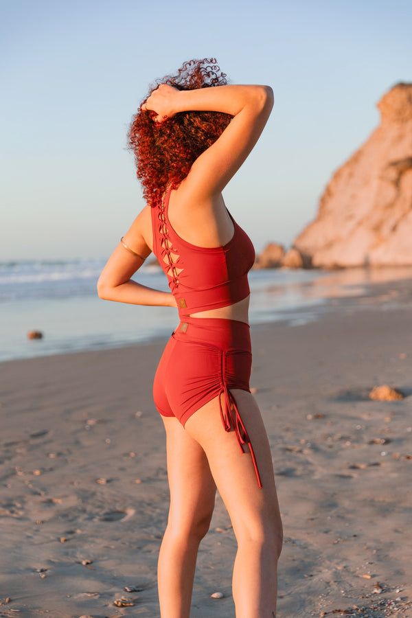 Yoga Tank Top in Orange, Sexy Yoga Clothes