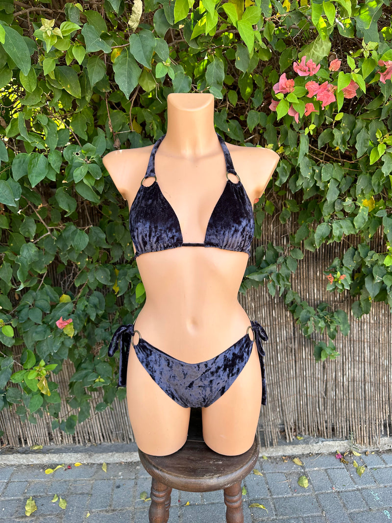 Clearance - Black VELVET Bikini Set For Women "LEO"