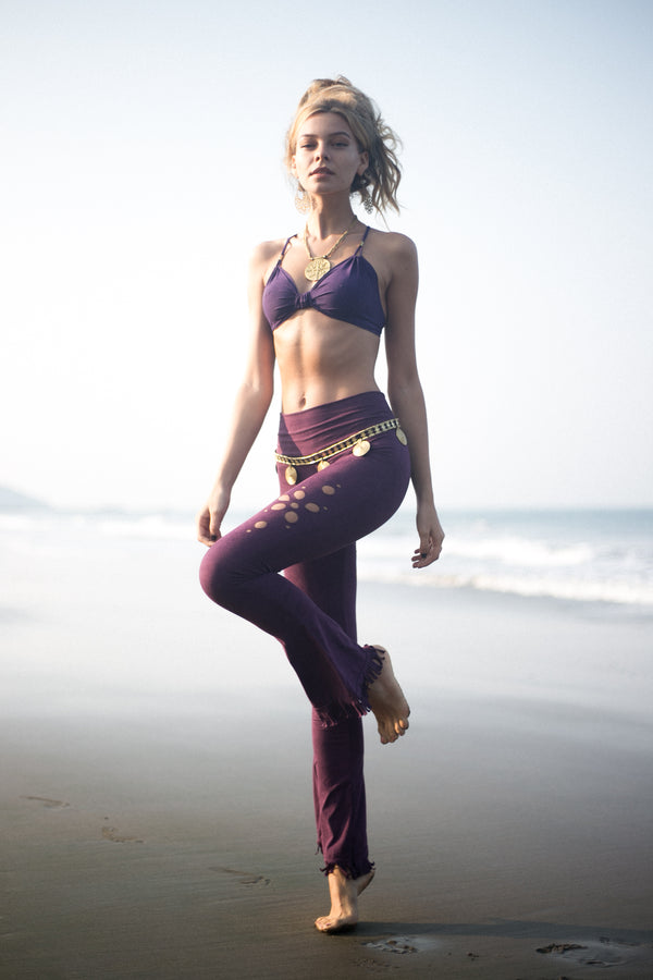 Yoga Legging For Women In Orange Coral By Goa Magic Fashion
