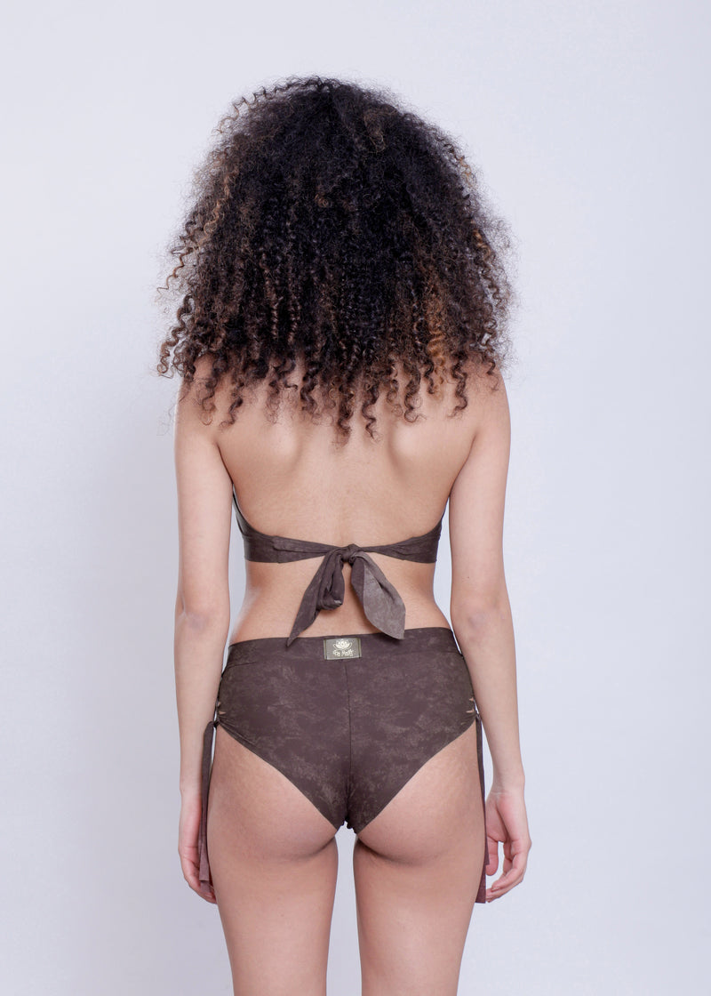Dark Brown High Waisted Bikini Set For Women "NELLY"