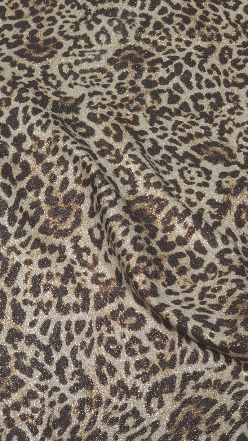 Bikini Set For Women in Brilliant Lurex Leopard Print "BEADS"